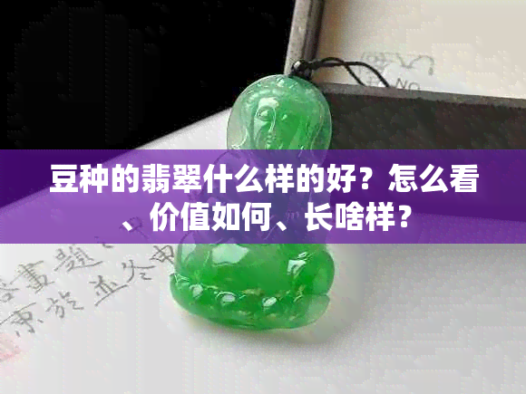 豆种的翡翠什么样的好?怎么看、价值如何、长啥样?