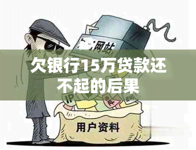 欠银行15万贷款还不起的后果