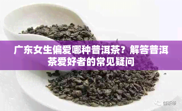 广东女生偏爱哪种普洱茶？解答普洱茶爱好者的常见疑问